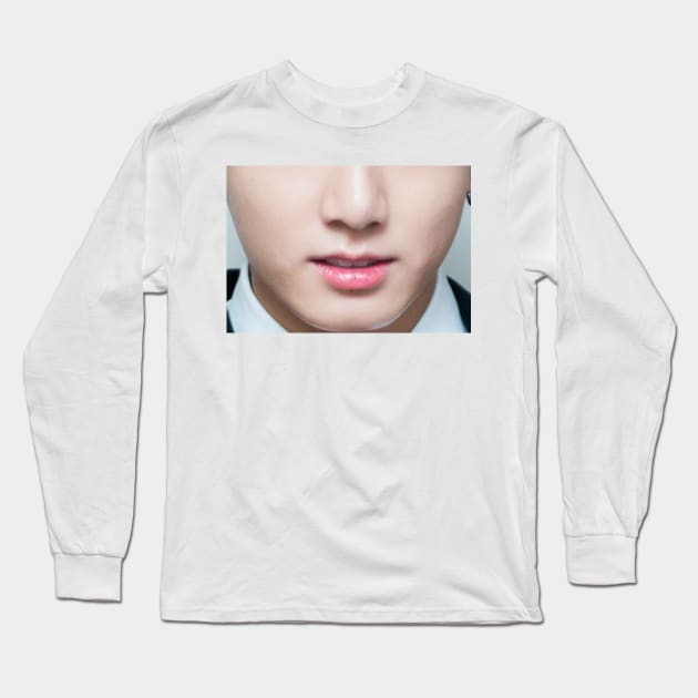 bts army jungkook face mask Long Sleeve T-Shirt by thehollowpoint